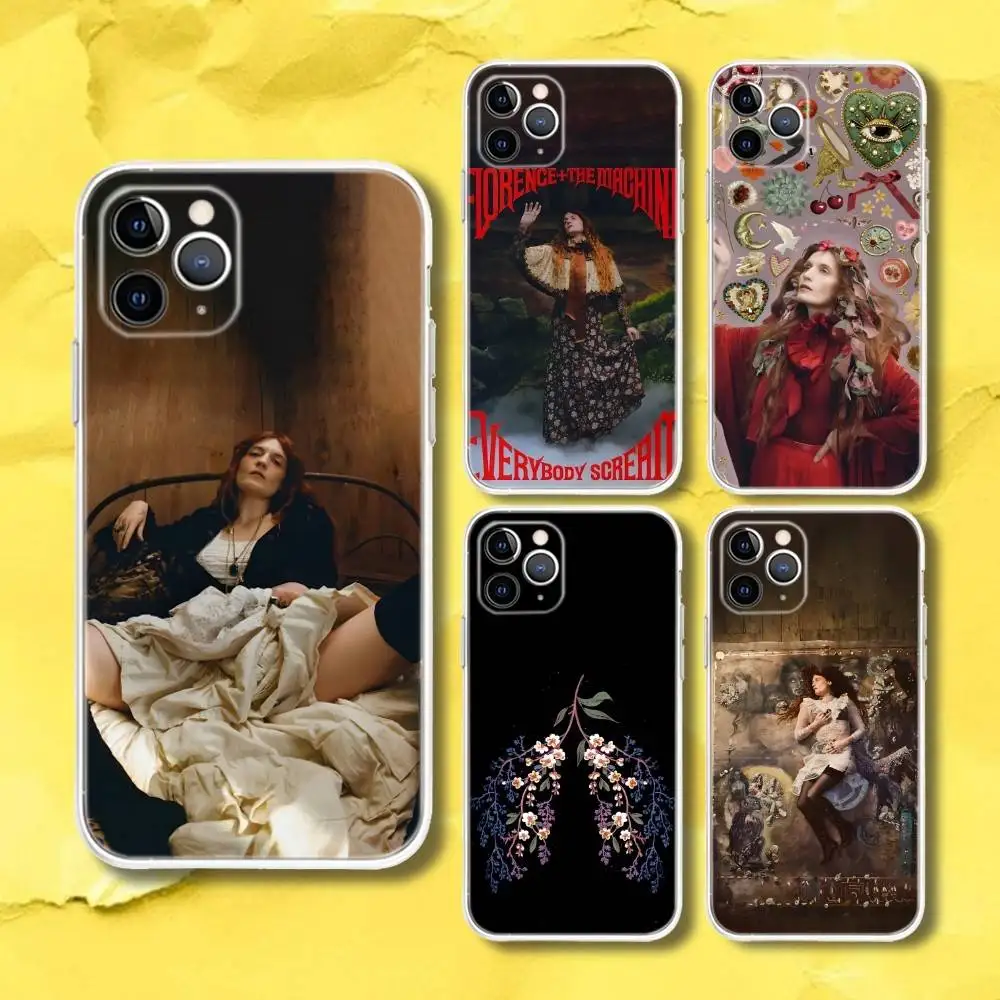 

Florence The Machine Everybody Scream Phone Case For iPhone 17,16,15,11,12,14,13 Pro Max Plus Mini X,XS,XR,7,16E Air Transparent