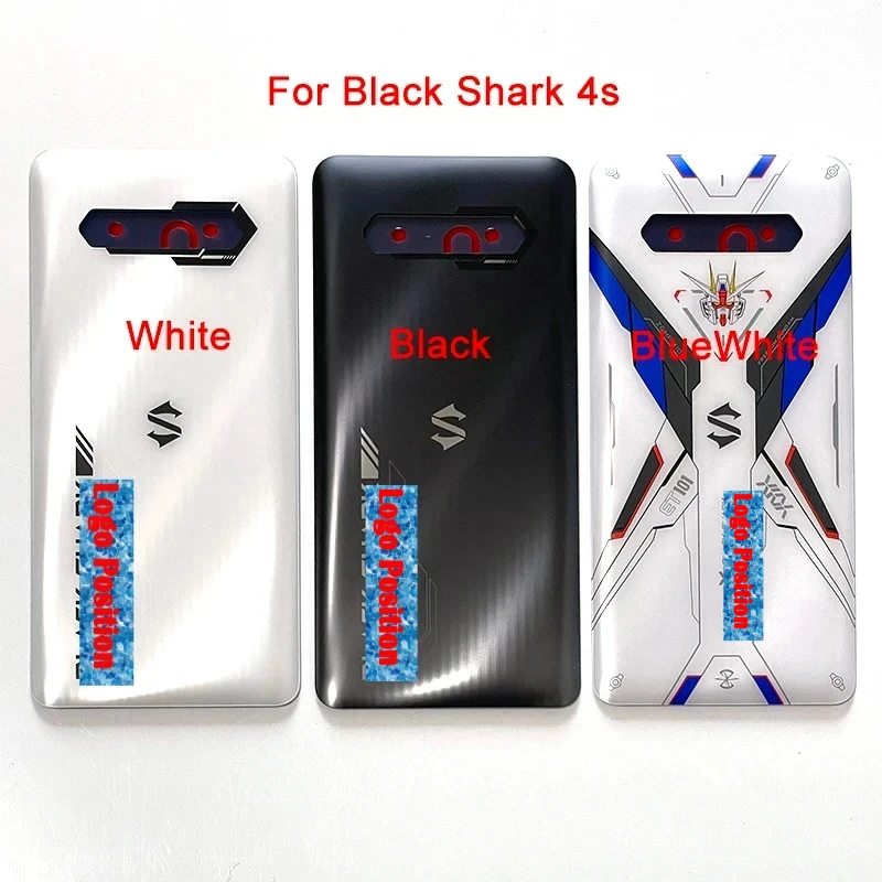 

New for Xiaomi black shark 4S Battery Cover Housing Door 4 S BlackShark 4S Back Case 3M Sticker
