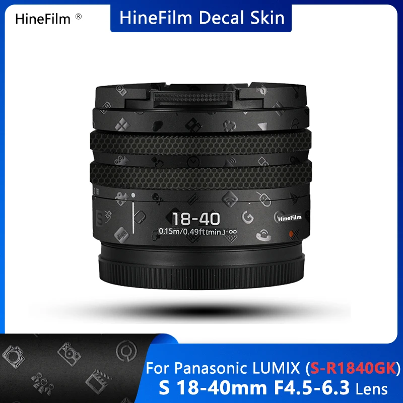 

Hinefilm Skin for Lumix S 18-40 Lens Decal Skin for Panasonic LUMIX S 18-40mm F4.5-6.3 Lens Sticker 18 40 Wrap Cover 1840 Skin