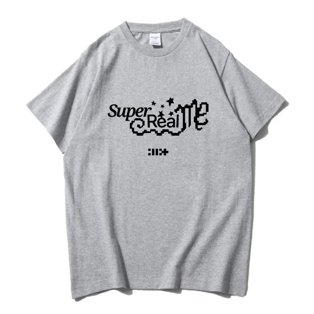 ILLIT  Band T-shirts Super Real Me Letter Printing Tee-shirt Hip Hop Streetwear Summer Women/Men Tshirts Cotton Comfortable