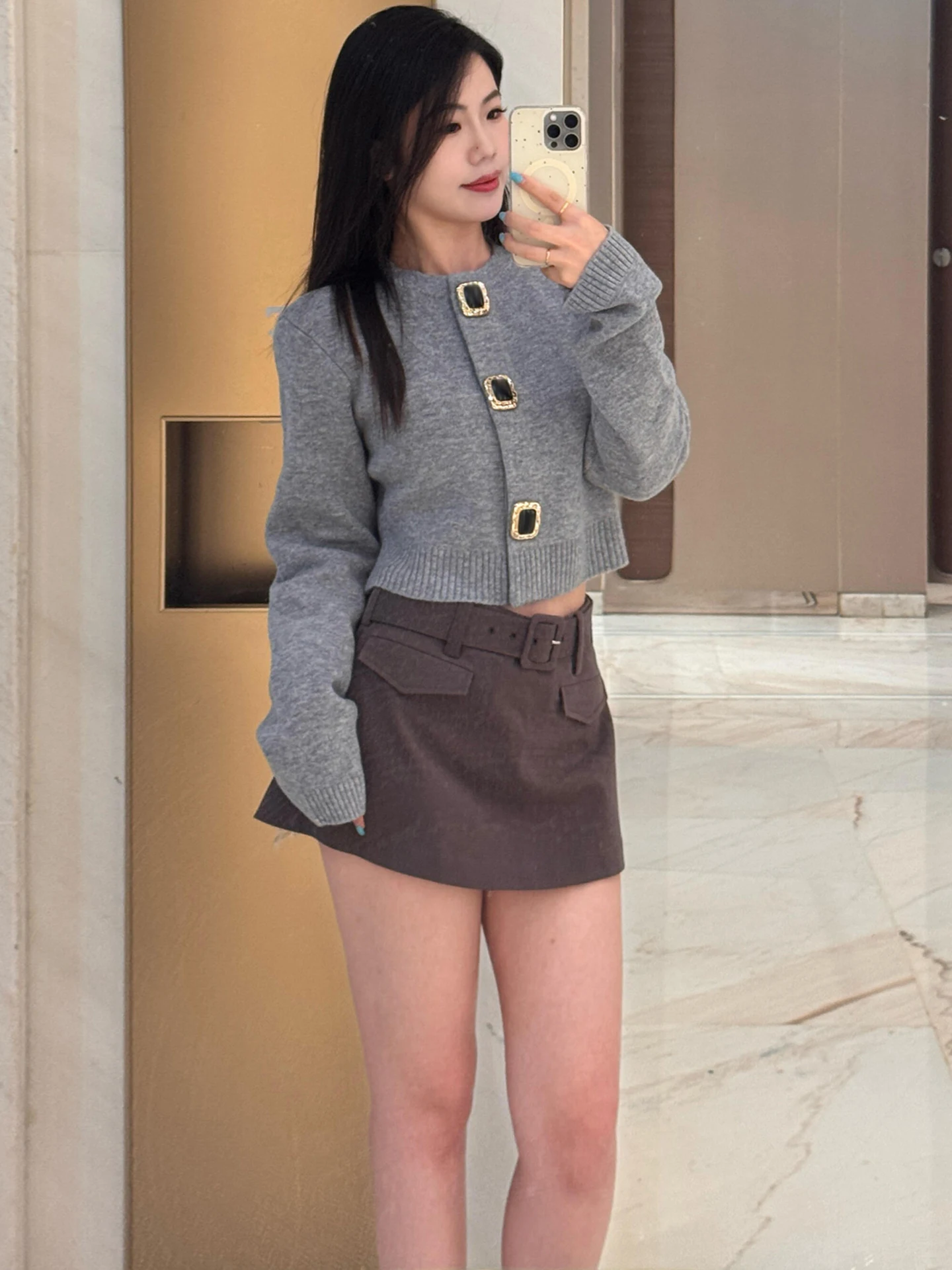 

Мягкий шикарный вязаный свитер-кардиган женский премиум-класса Faion осень-зима длинный све круглый Ne ort Sle дышащий для кожи-ф...