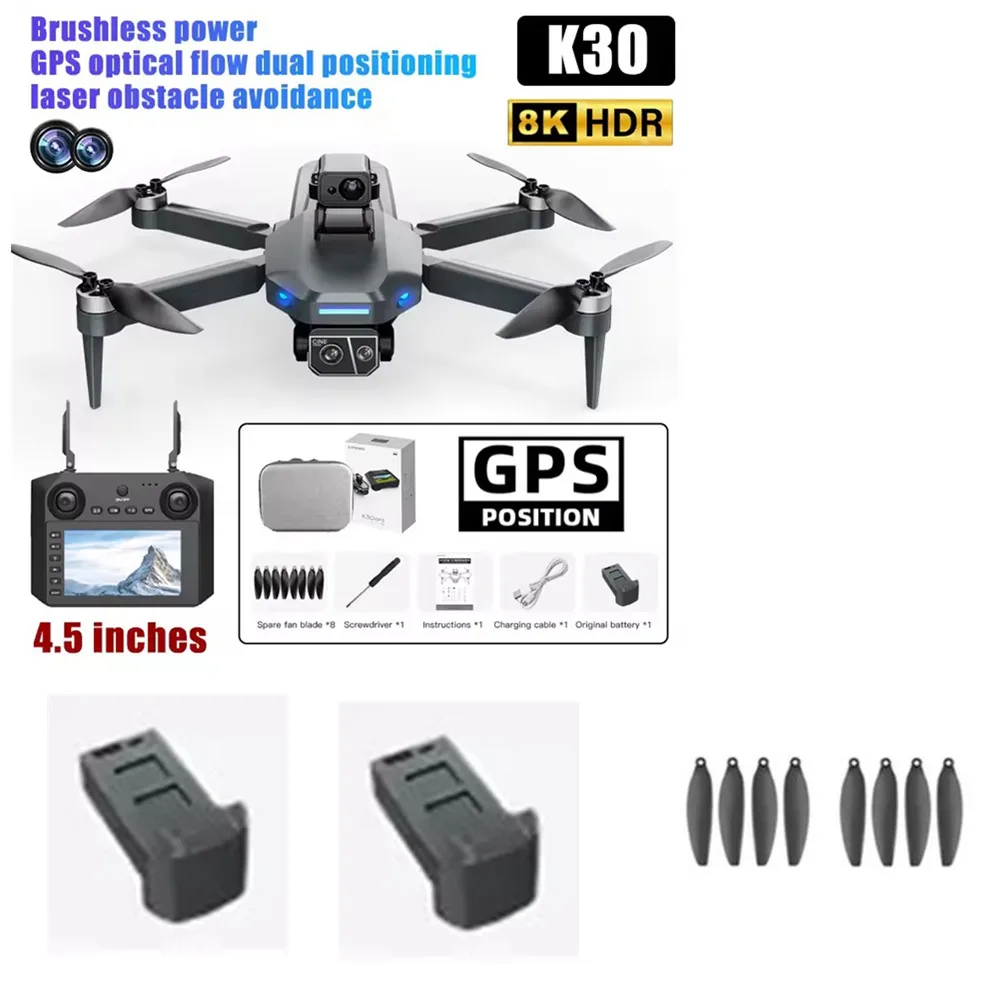 

K30 Obstacle Avoidance Drone Battery 7.4v 3000mAh Li-Poly / Propeller Blade / For K30 Drone Accessory K30 Drone Parts