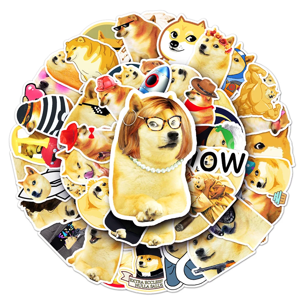 10/30/50pcs 재미 있은 귀여운 개 MEME 낙서 스티커 데칼 DIY 오토바이 편지지 가방 만화 동물 장식 스티커 장난감
