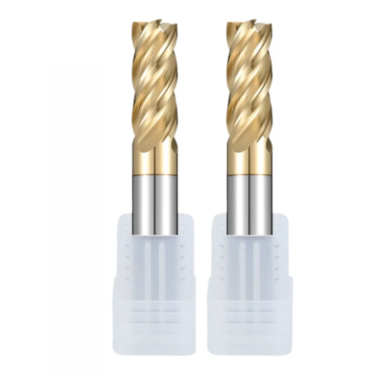 1PCS 1-20 HRC70 4Flute Milling Cutter Carbide Titanium Alloy Nano Coating Flat End Mill For Maching Endmill Tool
