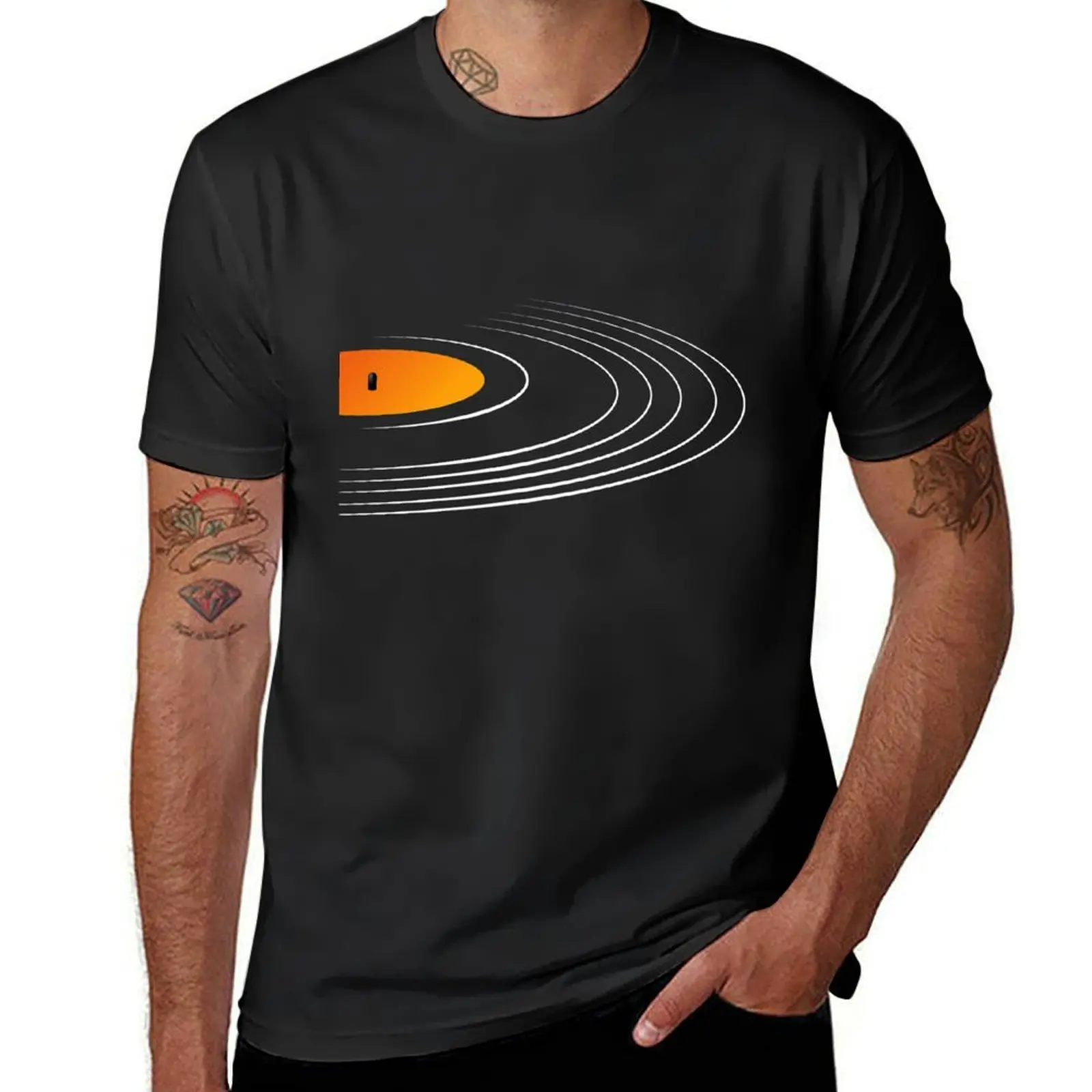 

Music Retro Vinyl Record T-Shirt oversized anime funnys heavyweights men workout shirt