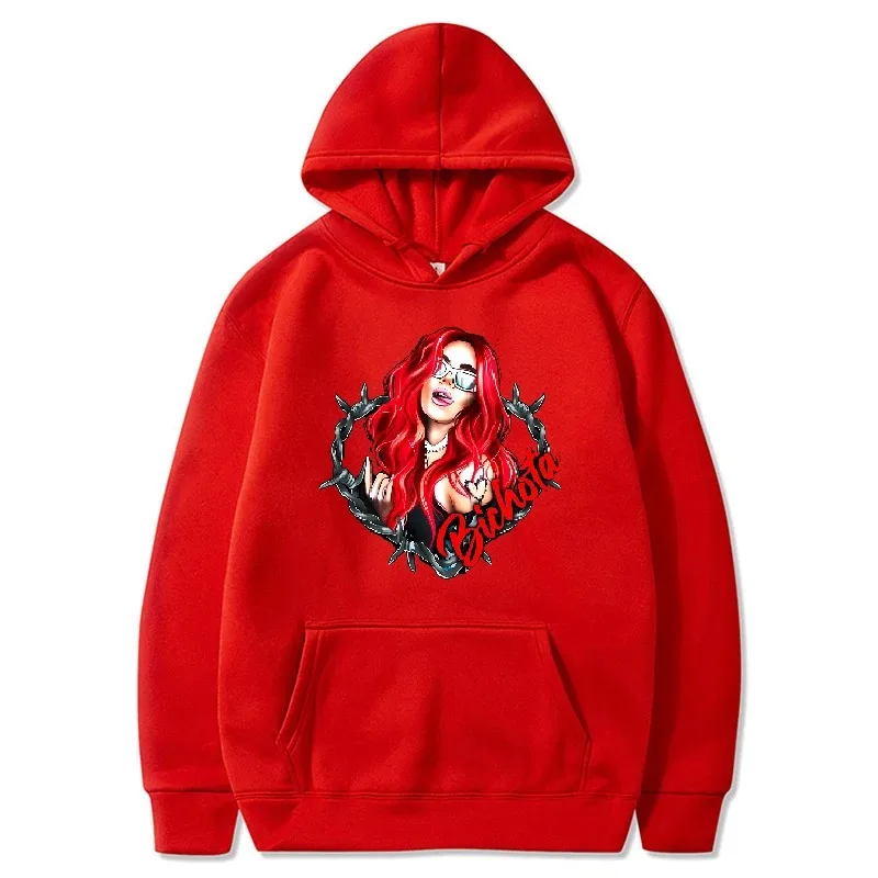 Karol G Bichota Pulôver com capuz extragrande para homens e mulheres, moletons estampados gráficos, streetwear casual Harajuku,