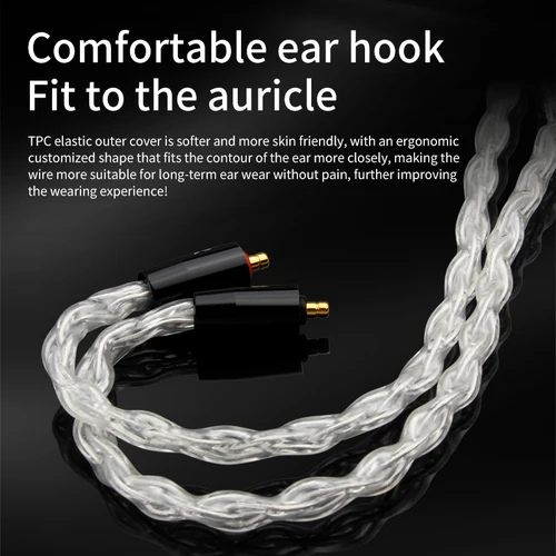 오디오 이어폰 케이블, 8 코어 그래핀, 4N 스털링 실버 도금 IEM 케이블, MMCX 2 핀, 4.4mm, 3.5mm, 보조 잭, 리츠 동축 구조