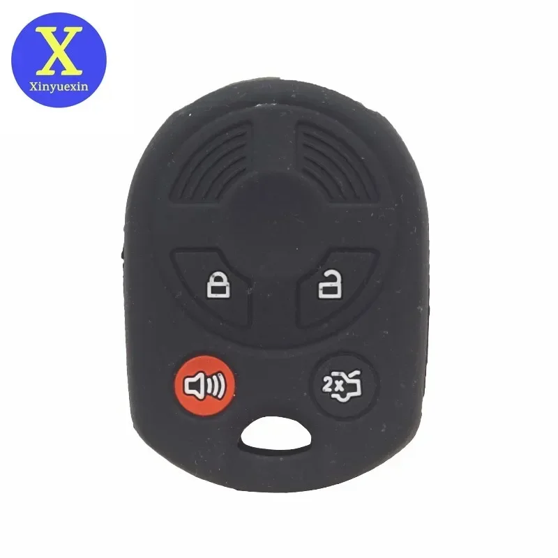 Xinyuexin Silicone Car Key Cover FOB Case for Ford CMAX,EscapeTransit Focus Edge Expedition Explorer,Flex,Mustang,Taurus Fusion