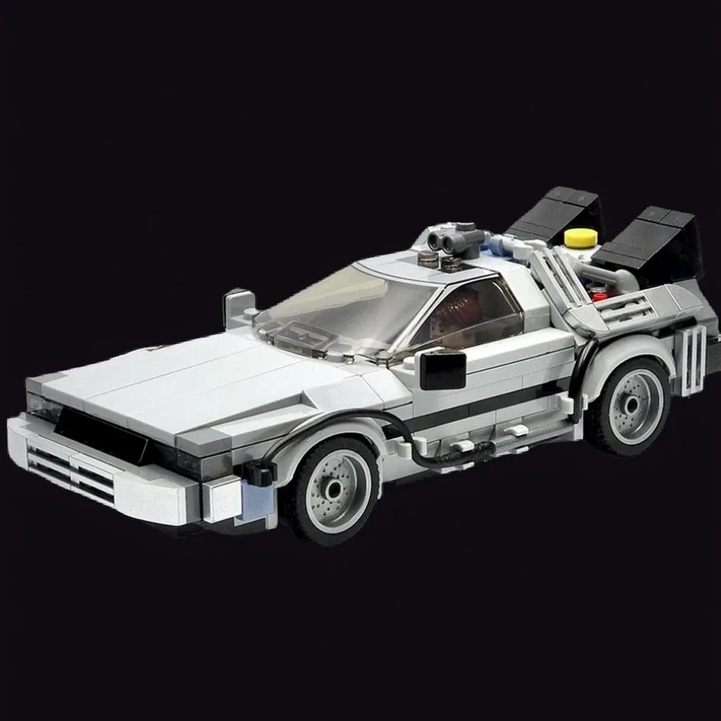 

408PCS MOC City Champions Super Car Delorean Time Machine Model Technology DIY Creative Assembly Bricks Display Birthday Gift