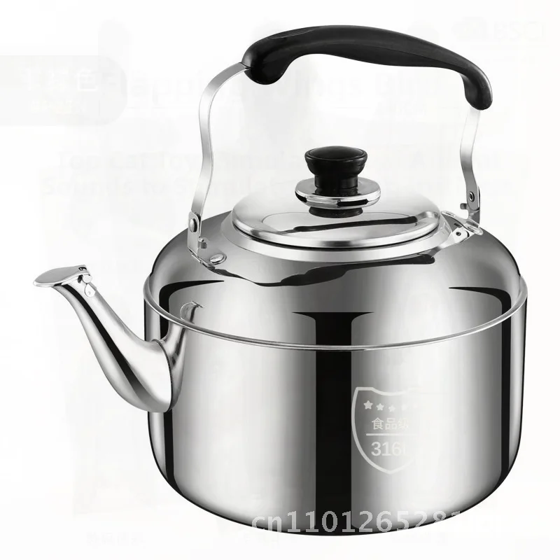 

Stainless Steel Water Kettle with Whistle for Home Use Large Capacity Insulated for Gas Or Induction Cooker Tea Boiling