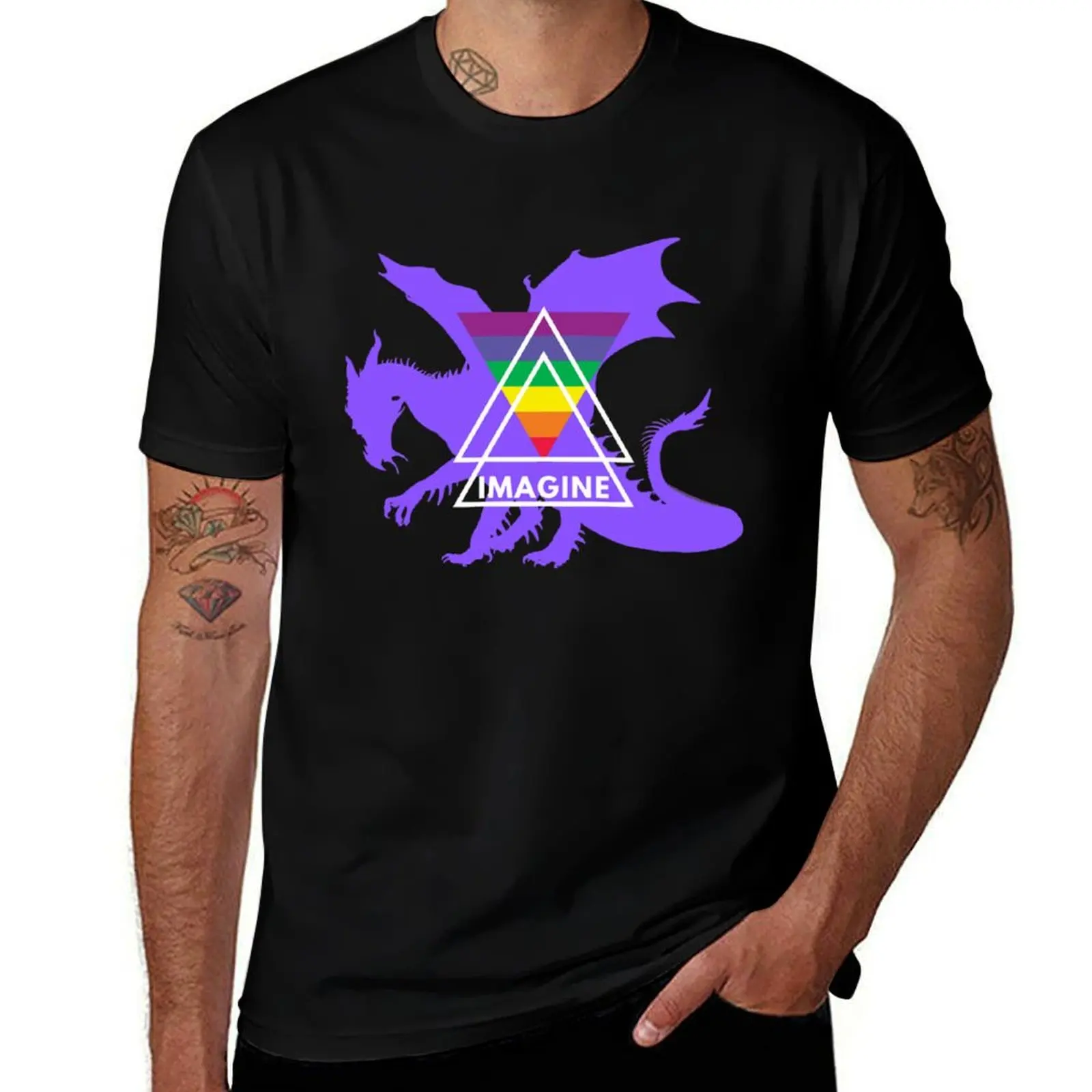 

Rainbow Girls Boys Imagine Dragons Enemy Believer Awesome Anime T-Shirt t shirts for man graphic vintage essential t shirt