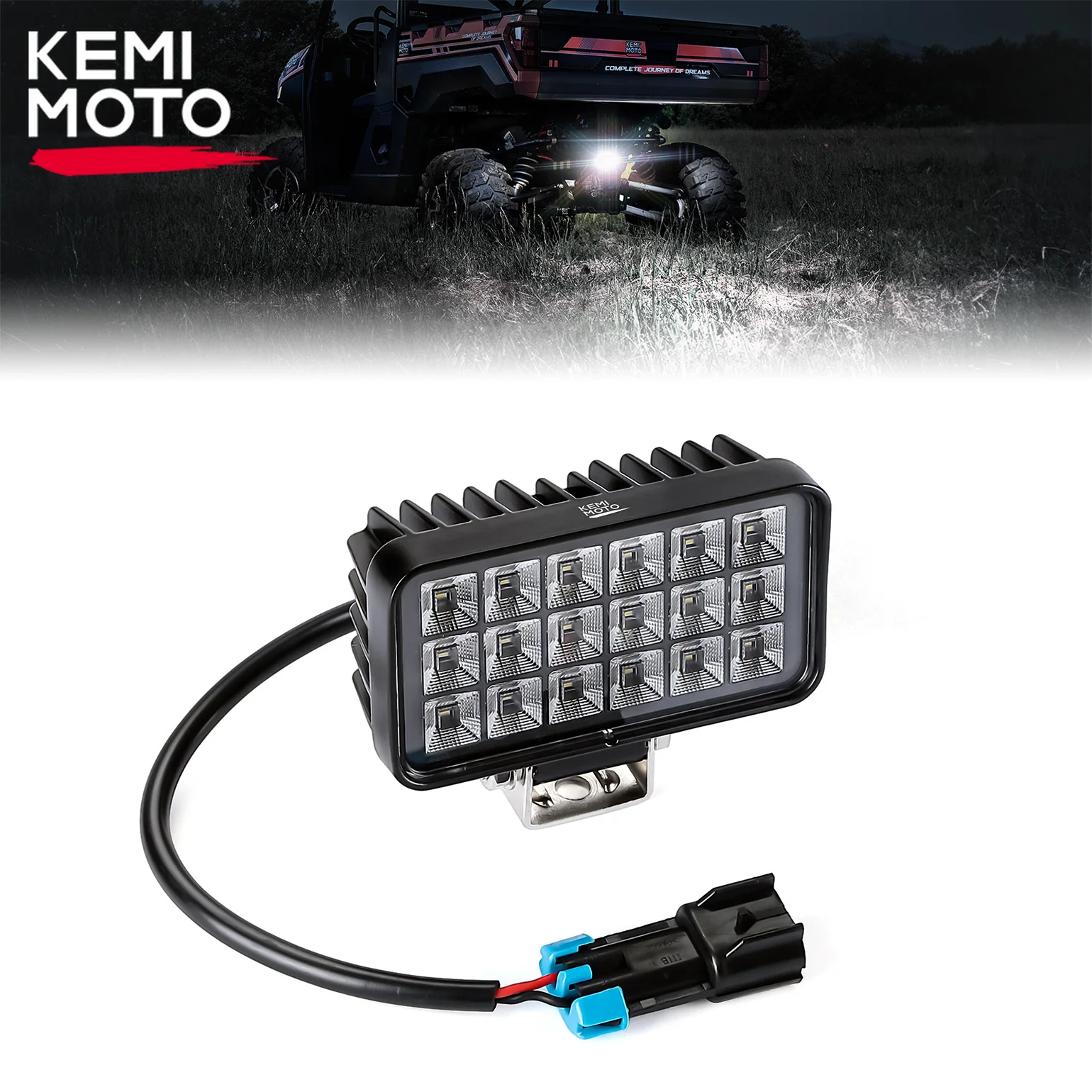 

KEMIMOTO Backup Light with Switch Compatible with Polaris Ranger 1000 XP/ 1000 XP Crew 2018-2024 36W Reverse Rear LED Light Kit