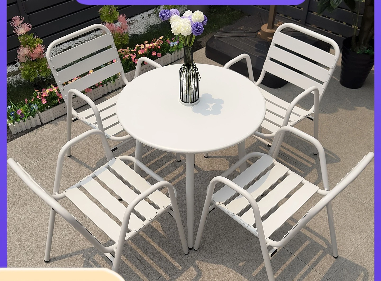 DSA outdoor tables and chairs villa courtyard household balcony coffee table chairs milk tea coffee shop commercial external