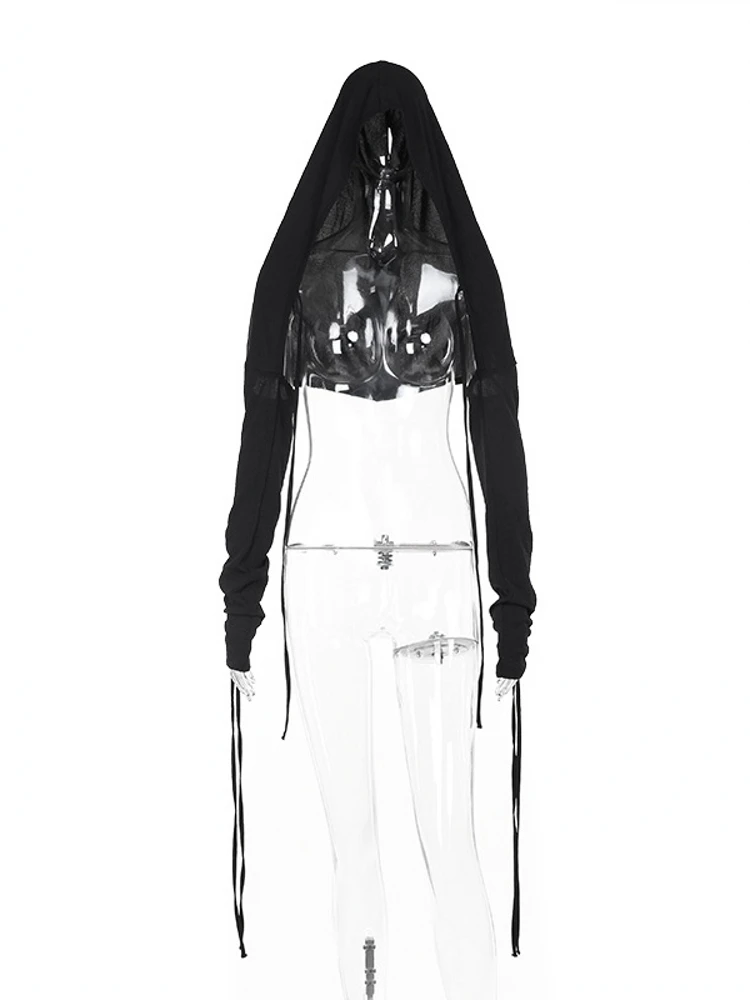

Gothic Hoodie k Witch loween Cosplay Clothing Women's Faionable Hooded Sweatirt Stage Performance Traditional Costume