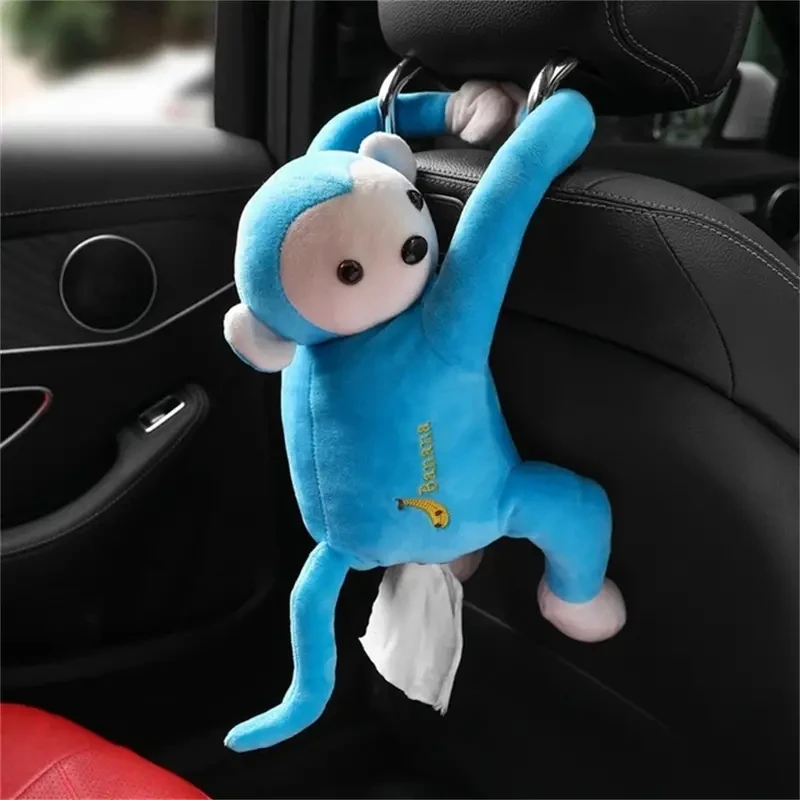 Car Tissue Box Pumping Car with Hanging Car Inner Armrest Box Sun Visor Pumping Box Cartoon Cute Creative Tissue Boxes coches