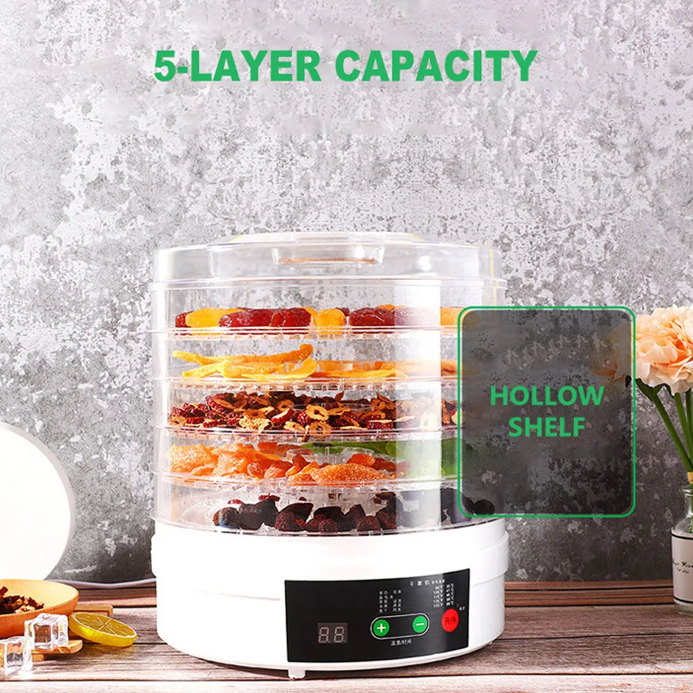 

5 Layers Dryer for Fruit and Vegetables Household Food Dehydrator Pet Meat Dehydrator Snacks Air Dryer