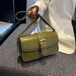 Vintage Fashion Crossbody Bags for Women Triple Compartment Changeable Dual Straps Pure Color Square Shoulder Messenger Bag 2024