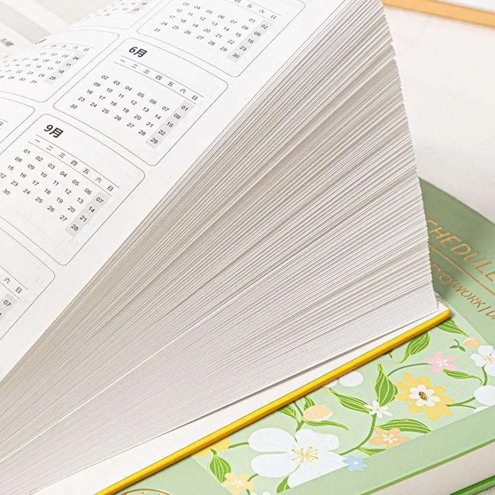 Cuaderno planificador A5 2025, pintura al óleo INS, diario de flores, cuadernos de escritura, organizador de tiempo, Bloc de notas, planificador de trabajo de oficina