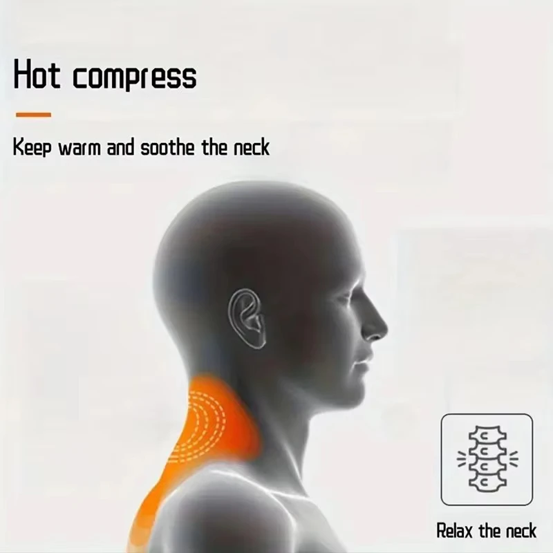 USB Neck Support Brace Self-Heating Magnetic Cervical Massage for Relaxation and Warmth No Need for Electricity Reusable