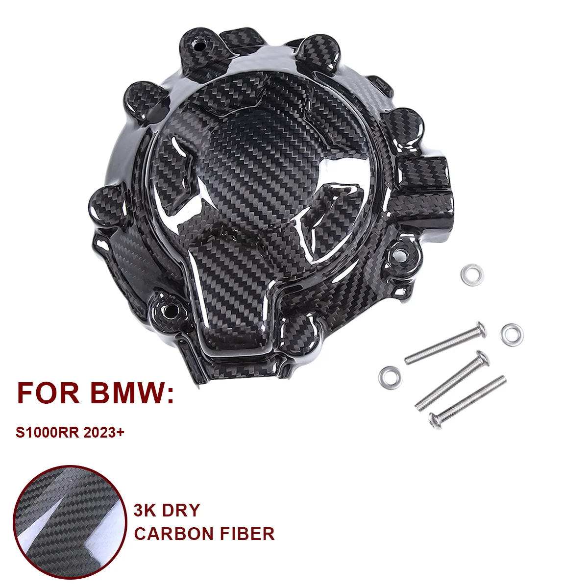 For Bmw S1000RR 2023+ Motorcycle 100% Carbon Fiber Rear Wing Side Panel Nose Cowl Top of Rear Seats Belly Pot Accessories