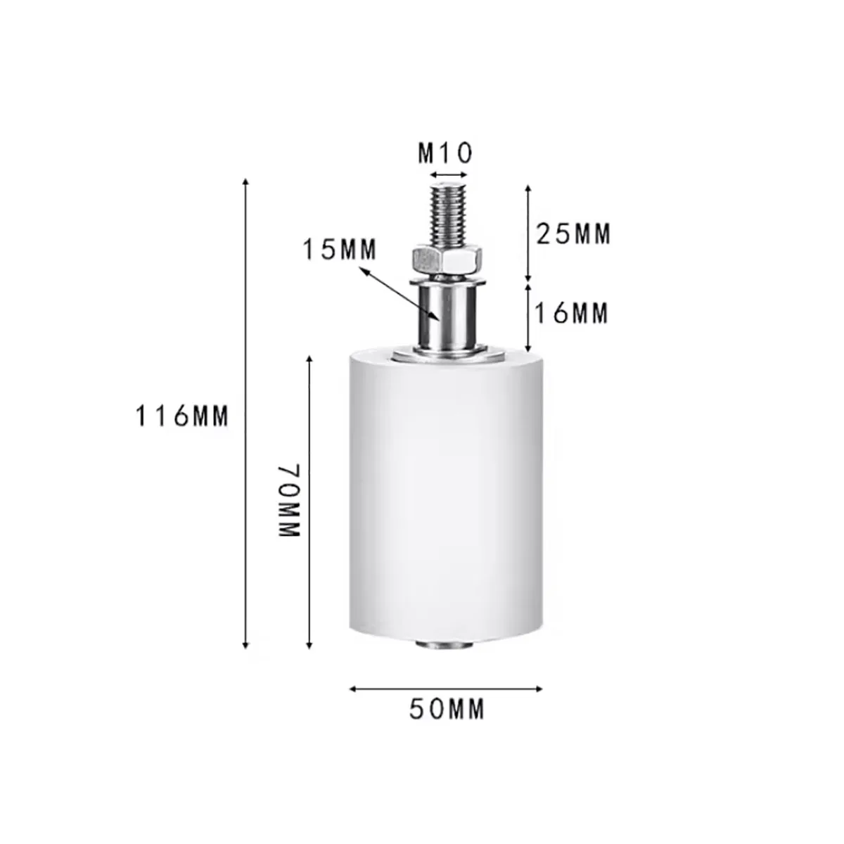 بكرة نايلون من الفولاذ المقاوم للصدأ 304، أجهزة صناعية ثابتة ومتينة بقطر 25/30/40/48/50 مم
