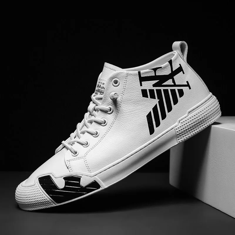 Lisapie men shoes men Sneakers 2023 Fashion High top luxury brand designer letter Skateboard shoes men boots leather waterproof