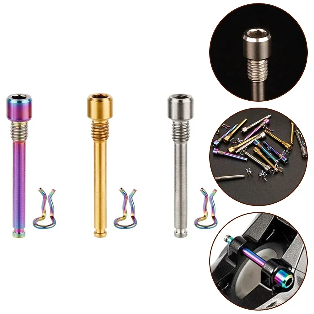 

1x Brake Caliper Bolt With Spring Clip MTB Bicycle Alloy Disc Brake Caliper Bolts With Spring Clip For Shimano XTR Cycling Parts