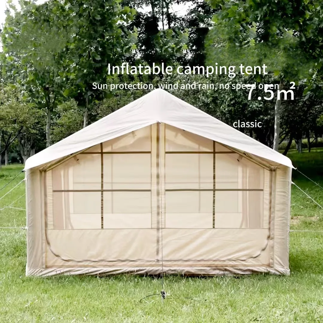 All-Season Outdoor Inflatable Tent With Waterproof Oxford PVC Mesh Fabric Rainproof For Camping And Party Use