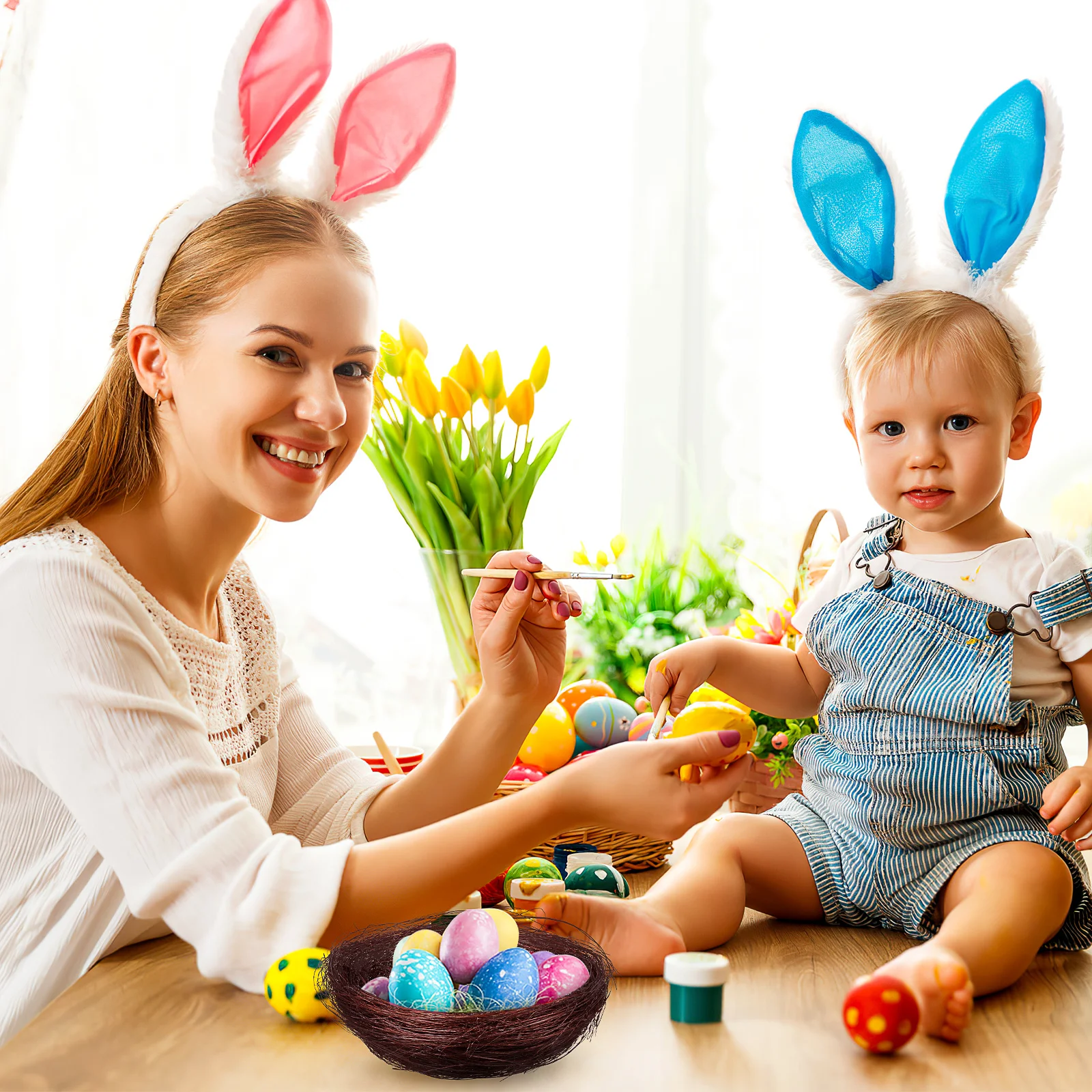 

10Pcs Birds Nest Artificial Thread Handwoven Durable Natural Material Garden Ornament Breeding Environment Birds Nest