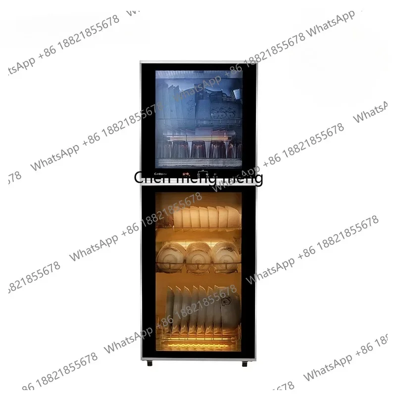 

Новое поступление, вертикальный двойной дверной шкаф большой емкости, высокотемпературный коммерческий бытовой кухонный шкаф для дезинфекции посуды