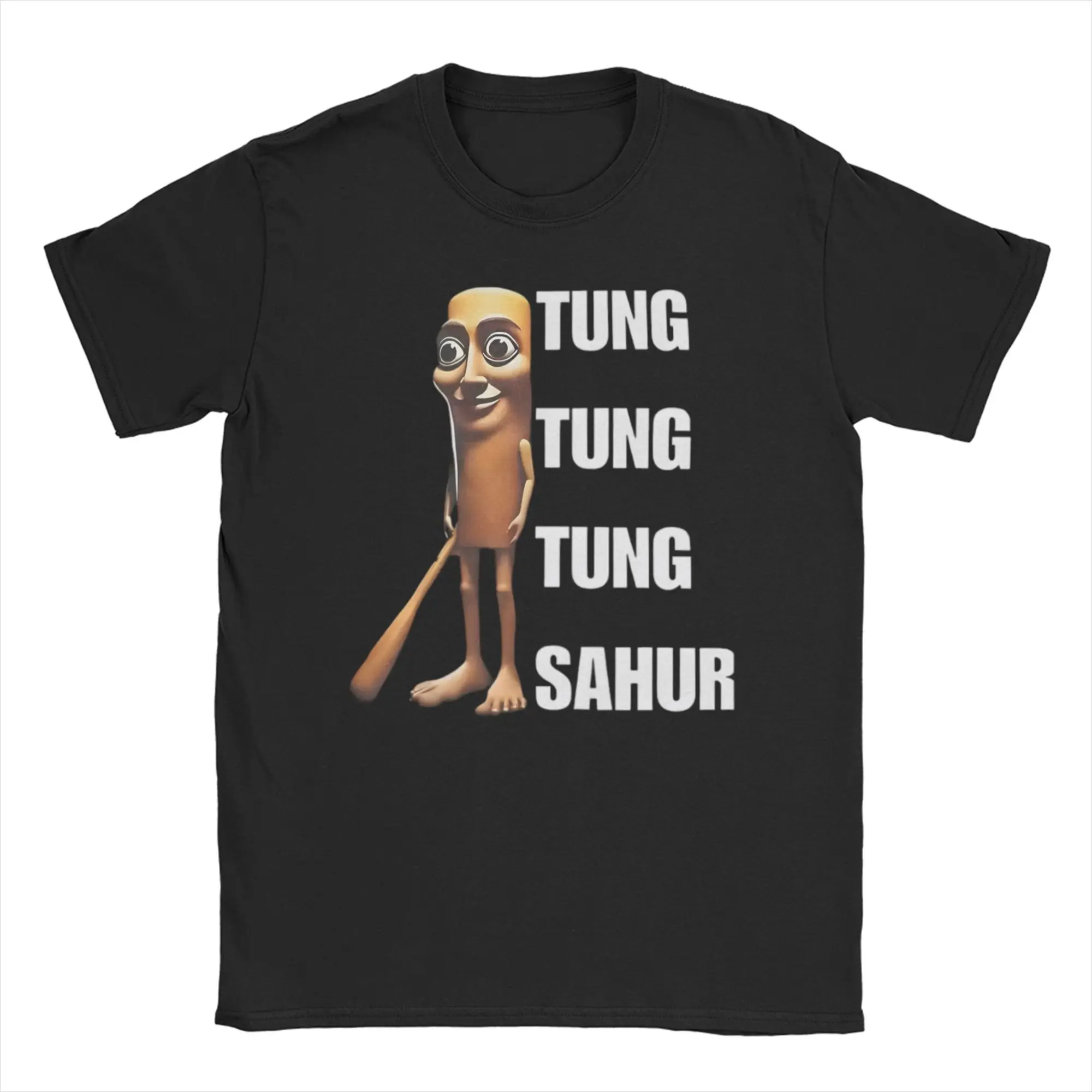 

Tung Tung Tung Sahur T Shirt Men Women Cotton Novelty T-Shirt O Neck Italian Brainrot Meme Tees Short Sleeve Clothes Gift