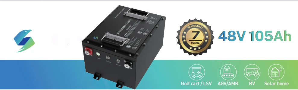 Customized BMS High Discharge 300AMP 600AMP Peak 51v 105ah Lifepo4 Golf Car Lithium Battery