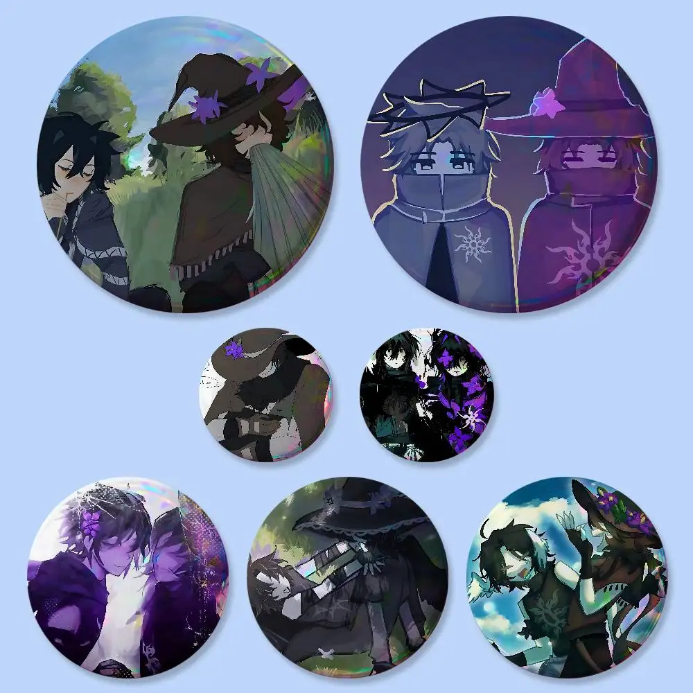 Anime Azure X Two Time Abzeichen 25 32 44 58 75 mm Runde Cosplay-Pins Taschendekoration Fans Sammlerstücke Freunde Geschenke Brosche Souvenir