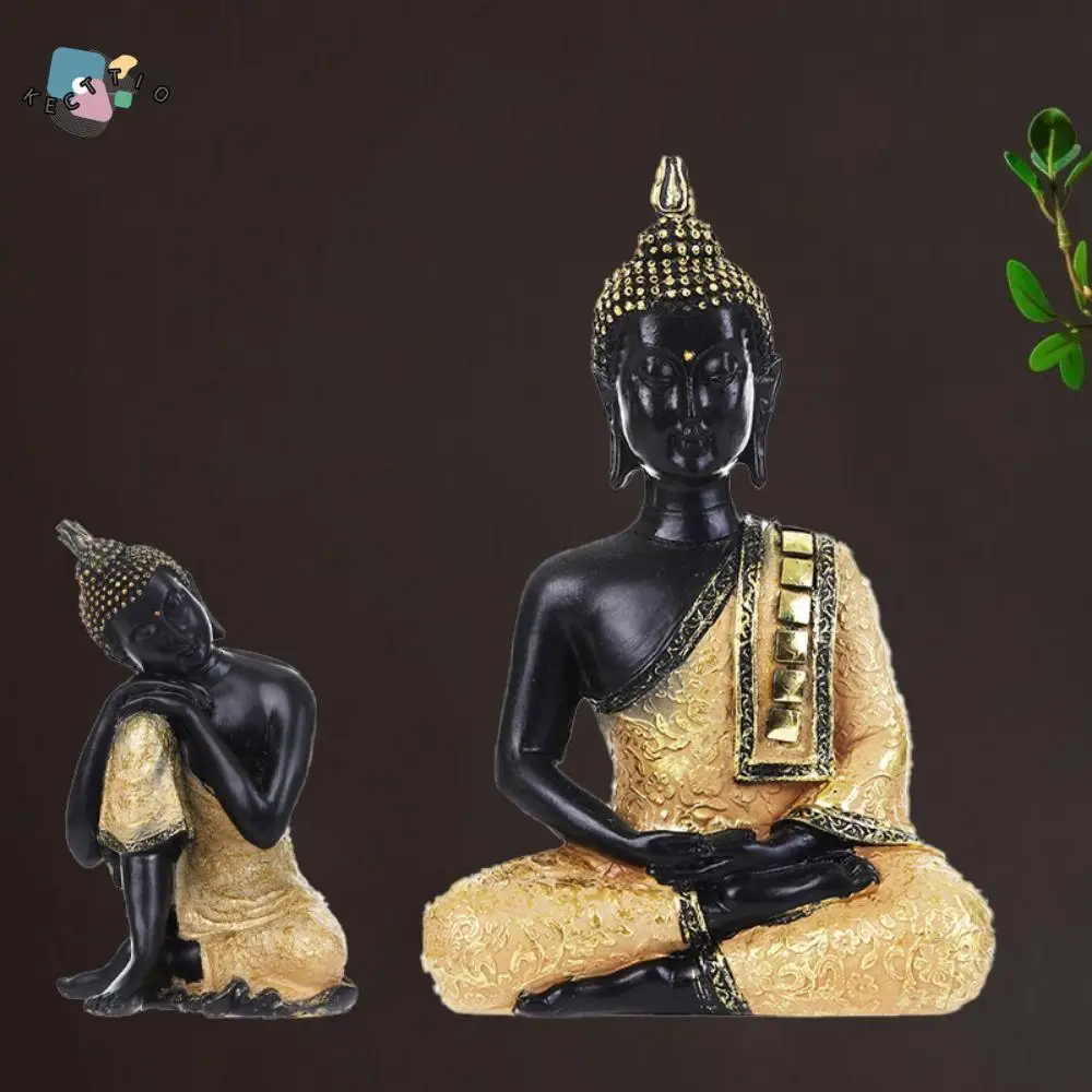 

Unique Design Resin Buddha Ornament Asian Style Handmade Sleeping Buddha Statue Painted Sitting Buddha Ornament Restaurant