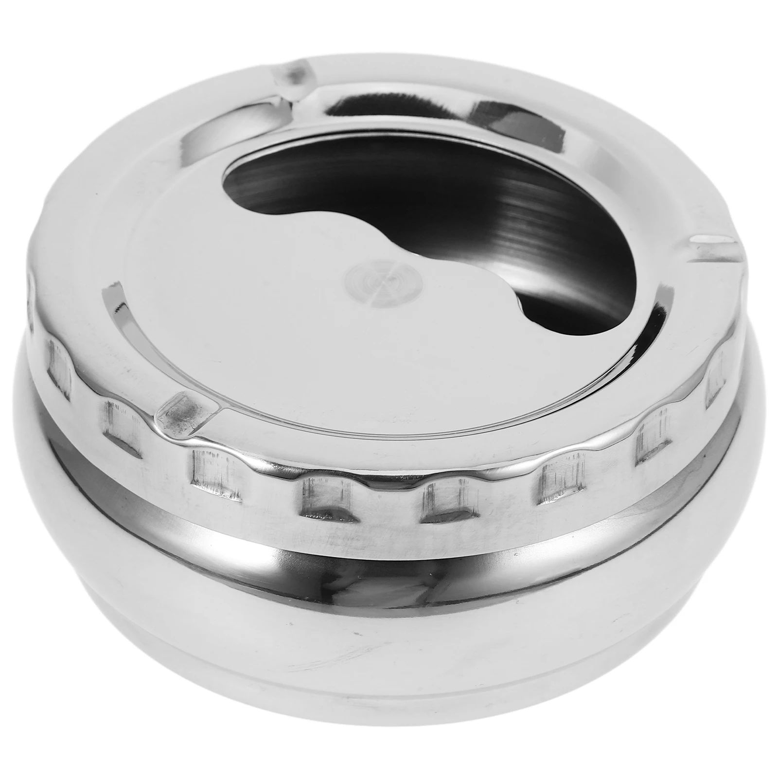 

Automatic Ash 12cm Small Ashtray Ashtray For Car Stainless Steel Lid for Home Car Indoor Outdoor Use Cigarette Patios Ashtrays