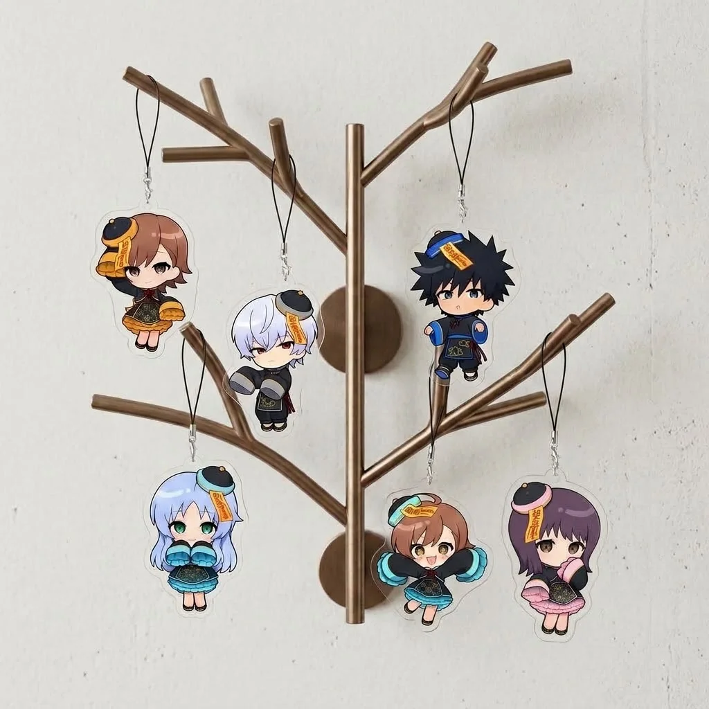 Anime A Certain Magical Index Acrylic Keychain 6CM Zombie Theme Misaka Mikoto Kamijou Touma Backpack Pendant Fans Collection