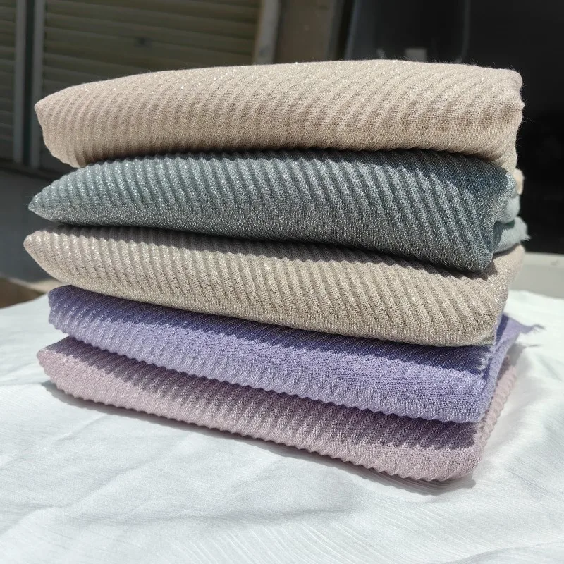 

Блестящий длинный шарф, женский мусульманский хиджаб, шаль с бахромой, платок, мерцающие шарфы, тюрбан, банданы, повязка на голову Bufanda 190*70 см