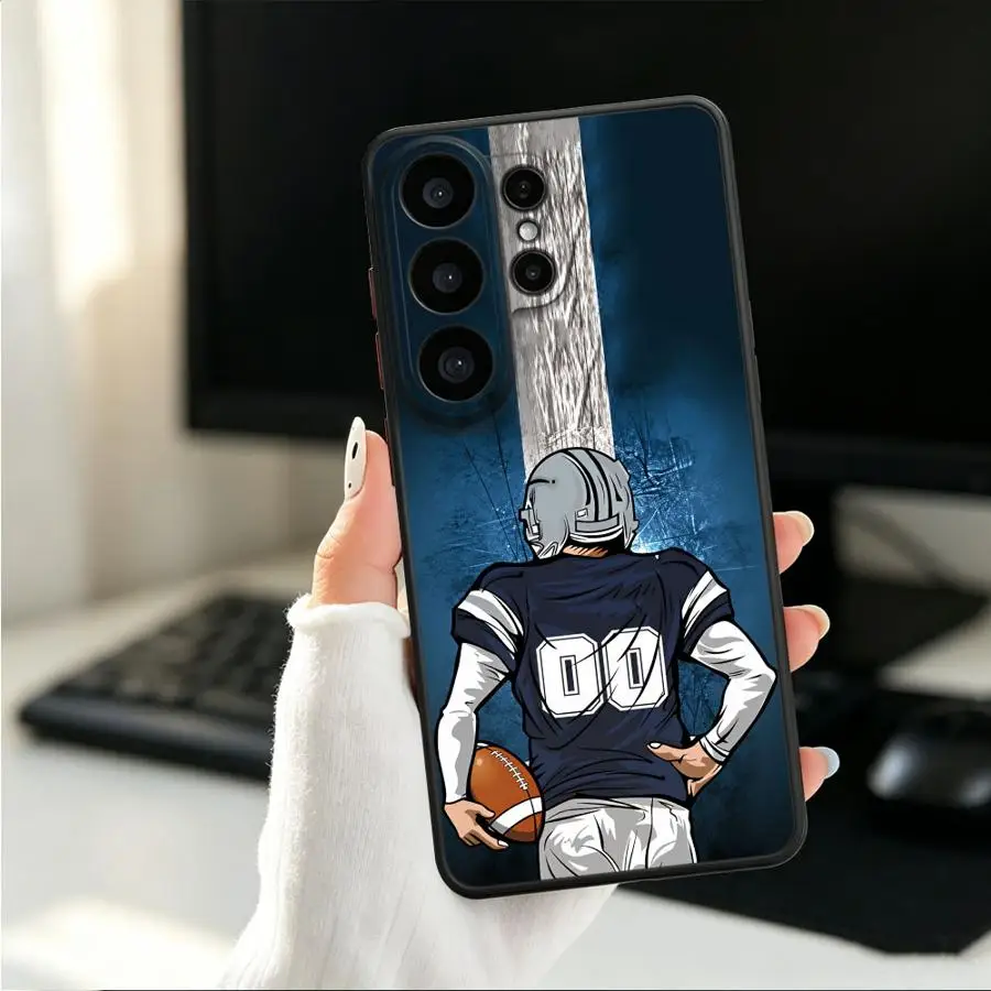 Case for Samsung Galaxy S26 S22 S20 FE Note 20 Ultra 10+ S23 FE S24 Plus S21 S25 Ultra Funda Back Phone Cover Football Hero Cool