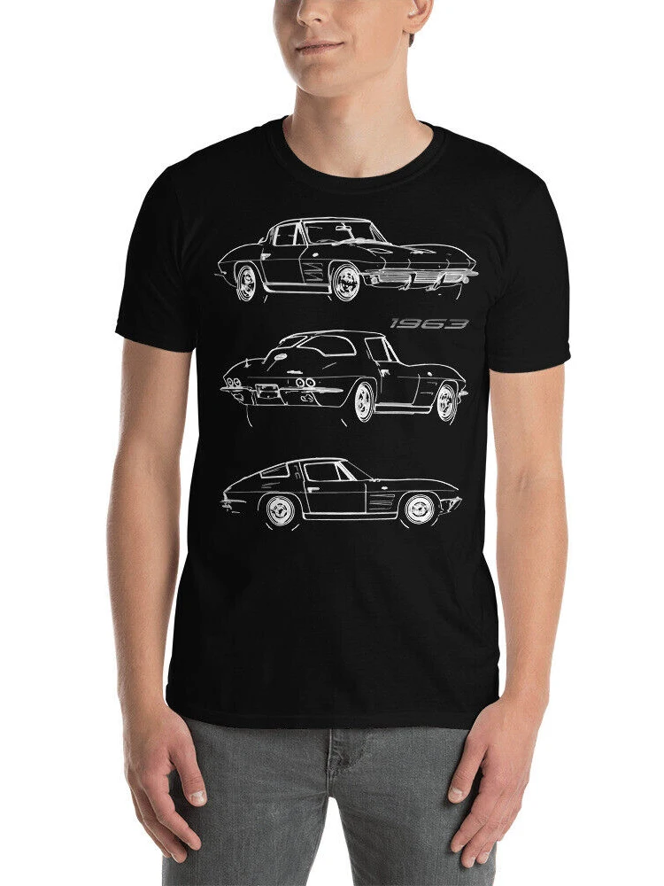 1963 Split Window Coupe Collector Car Gift T-Shirt New Short Sleeve Casual 100% Cotton O-Neck Mens T-shirt Size S-3XL