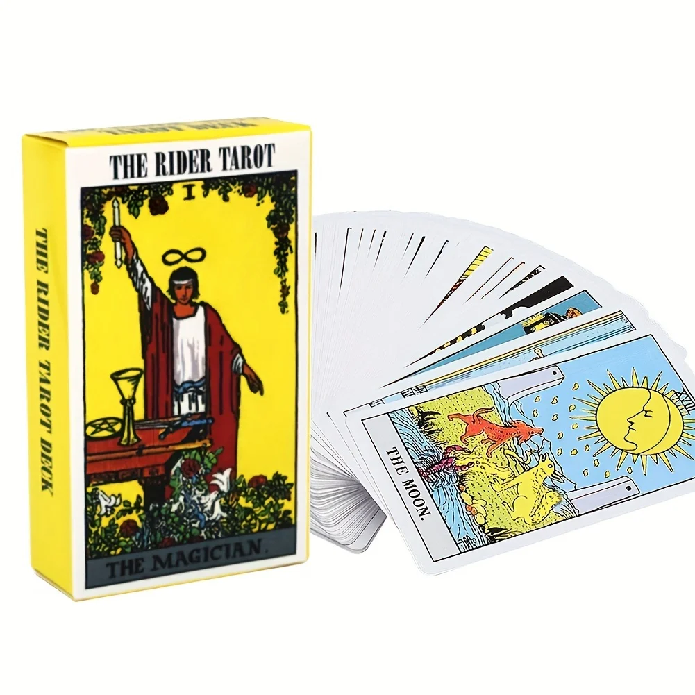 بطاقات سطح السفينة The Rider Tarot، 78 قطعة من Oracle Deck للمبتدئين، التارو الكلاسيكي مع دليل PDF