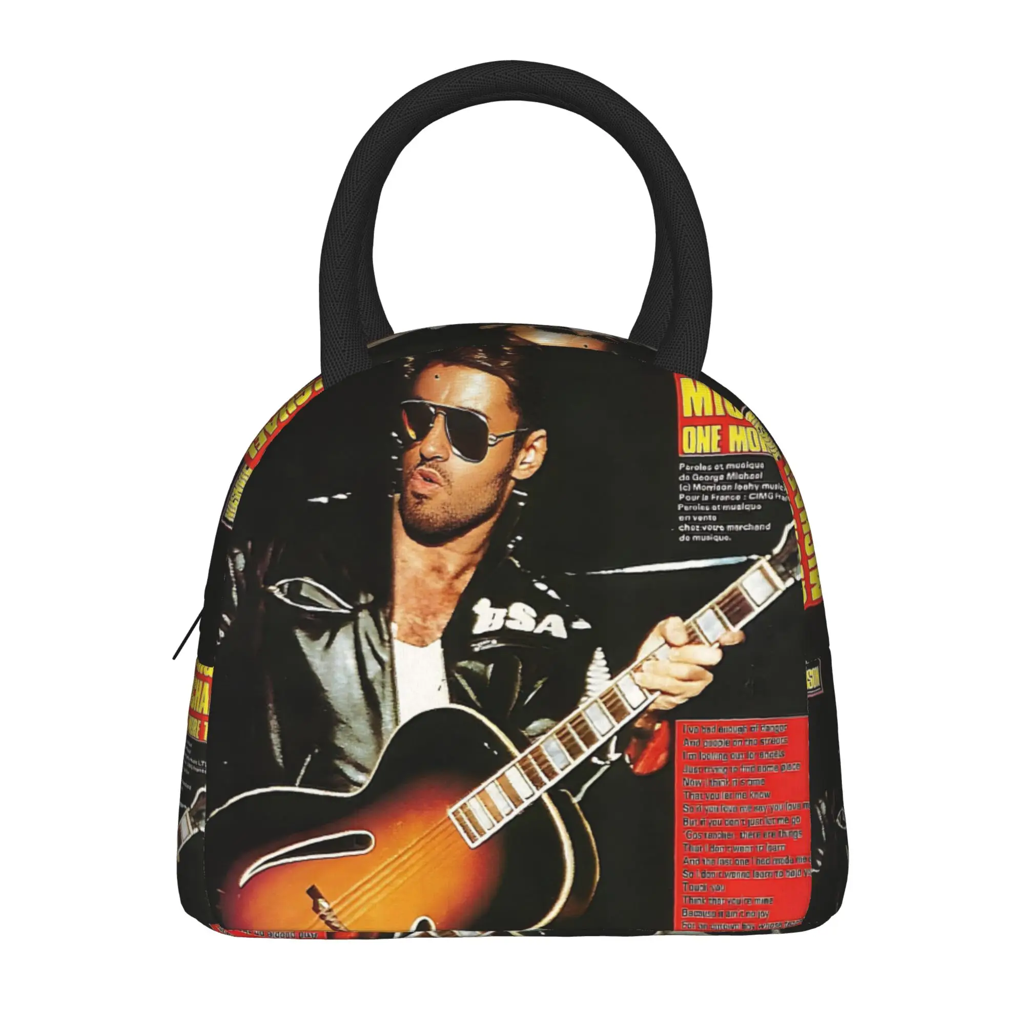 George Michael Cool Singer Accessories Insulated Lunch Bag For Outdoor  Food Storage Bag Portable Cooler Thermal Lunch Boxes