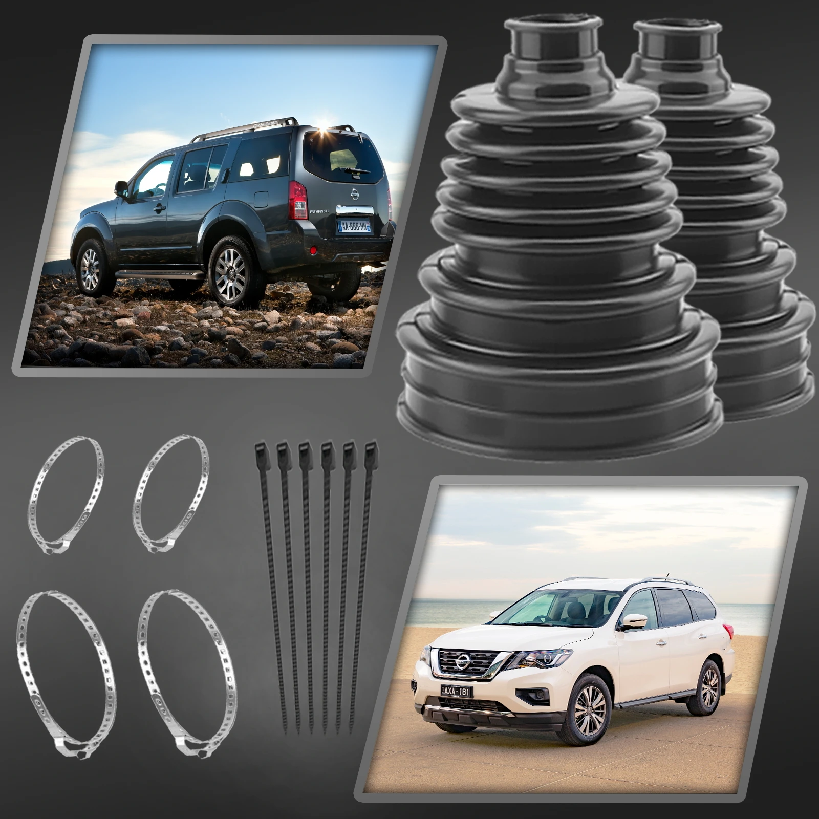 

Ремкомплект сапог CV 19-24 мм, силиконовый сапожник оси шестерни для автомобиля, пылезащитные сапоги RV UTV с 4 зажимами из нержавеющей стали и 6 кабельными стяжками