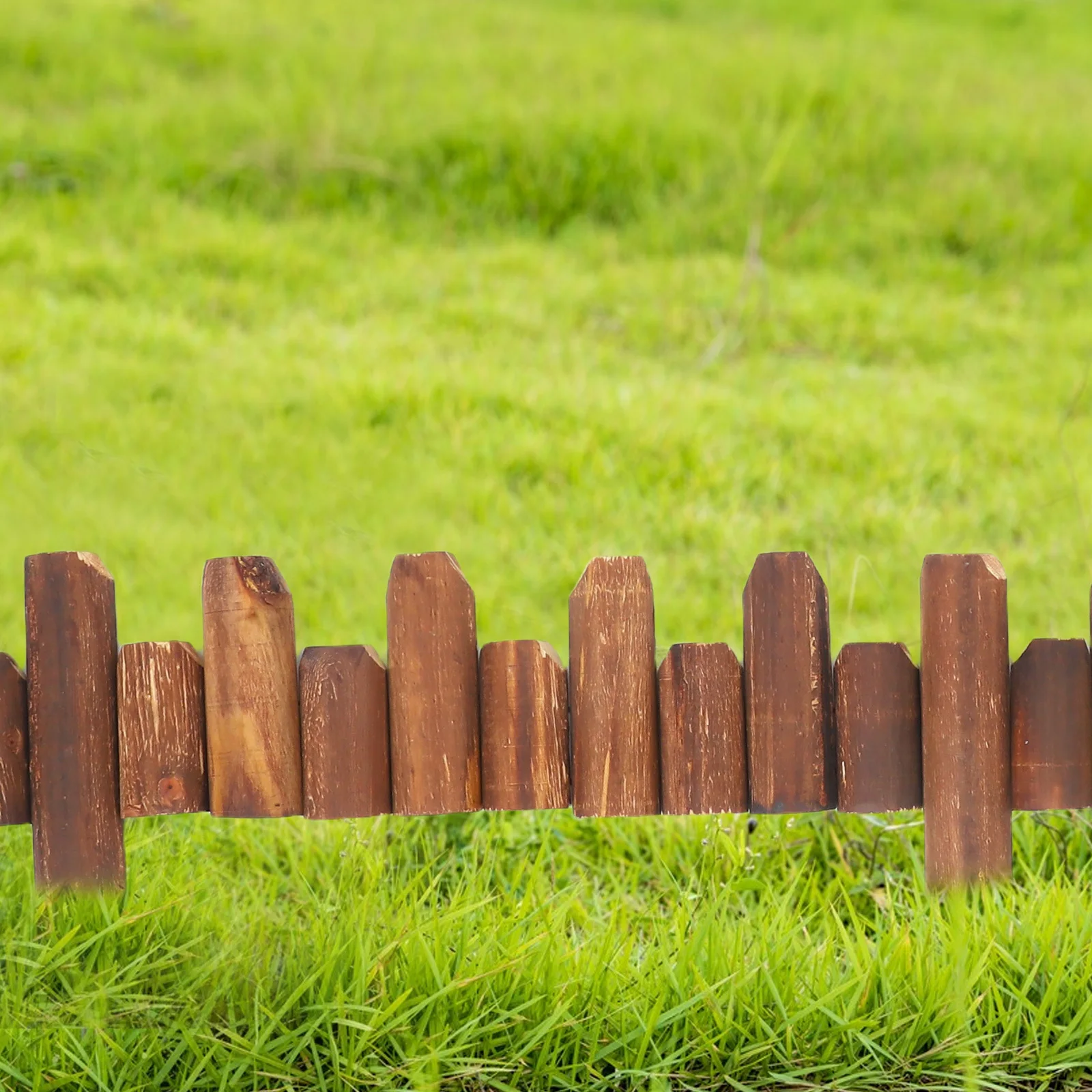

Corrosion-Resistant Wood Lawn Edging Garden Fence Decorative Landscape Border for Yard Courtyard Garden Edging Wood