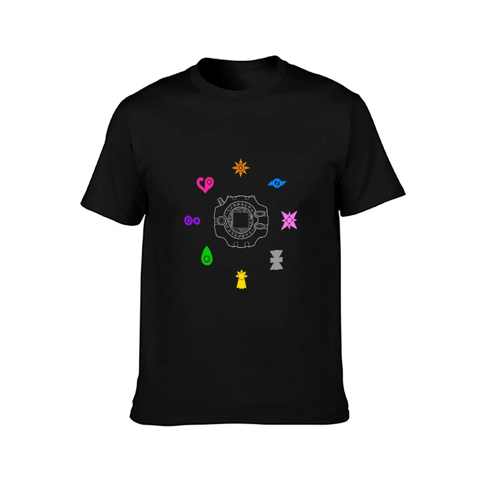 Digimon emblems white T-Shirt Work Wear Lightweight Tee T-Shirt