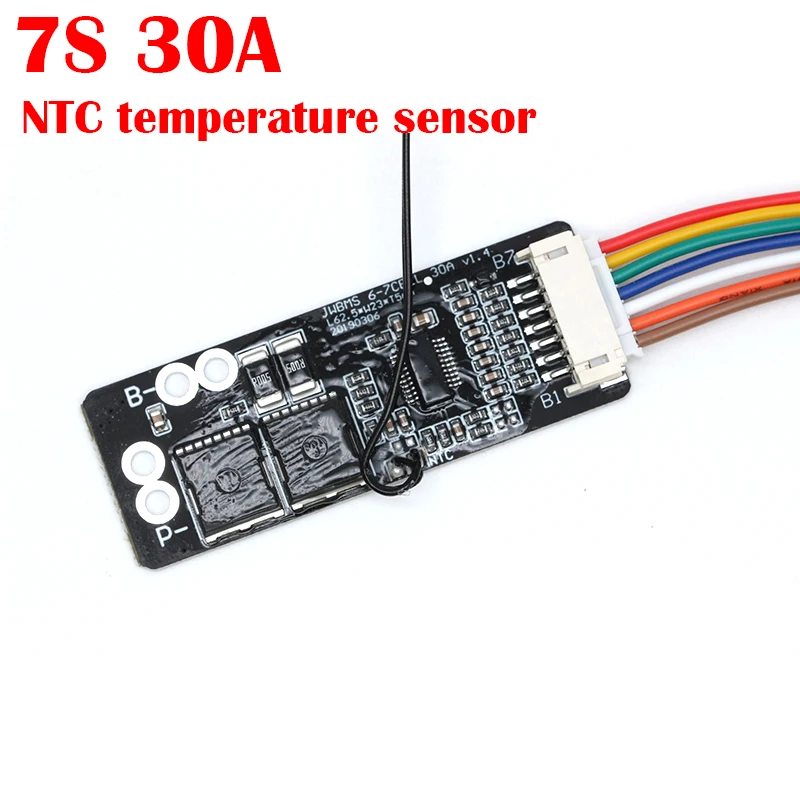 Imagem -05 - Placa de Proteção da Bateria do Lítio Sensor de Ntc para a Arruela Elétrica Broca do Carro Li-íon 6s 7s 10s 30a 40a 50a 24v 25.2v 29.4v 36v Bms
