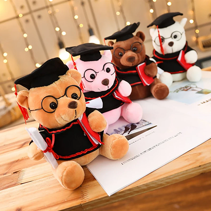 

Graduation Bear Dolls Kids Adults Birthday Gifts Student Doctor Bear Toys Graduate Boys Girls Cute Stuffed Animal Pendant