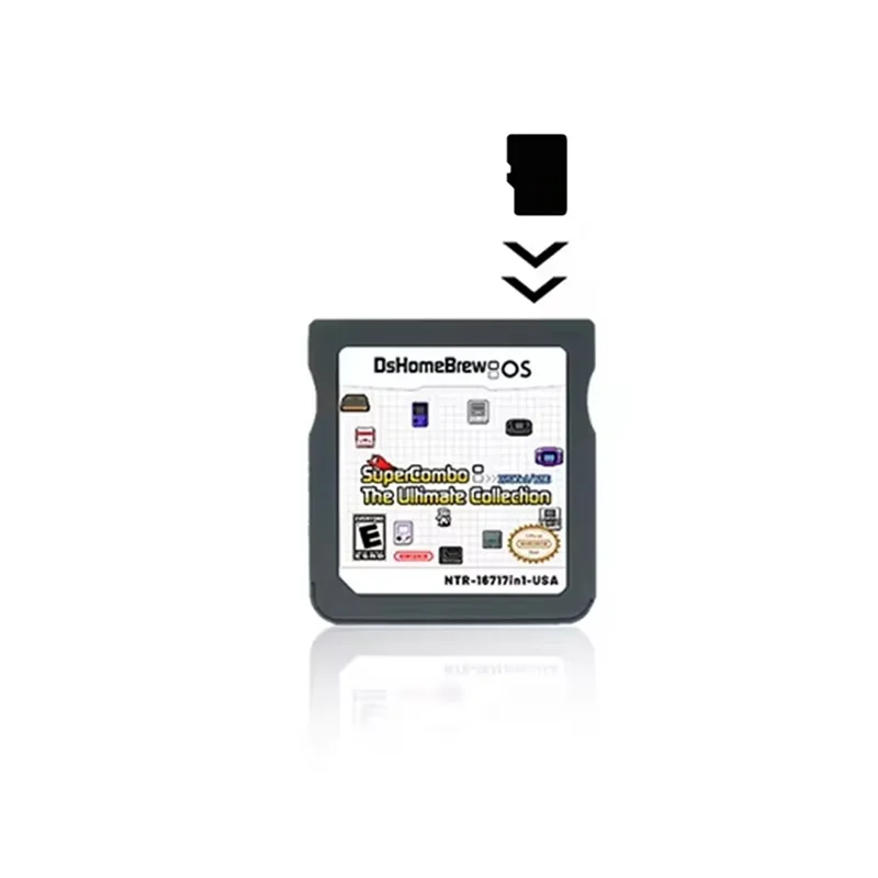 A52T DS 16171 في 1 بطاقة ذاكرة Supercom Super Com مع بطاقة 128G TF SDHC محول لـ NDS لـ NDSL 3DS XL 2DS XL لعبة فيديو Conso #5