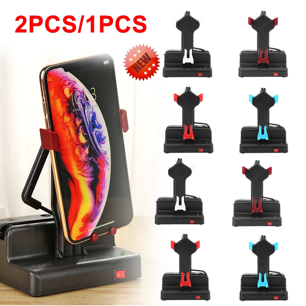 2/1Set Desk Walking Swing Shaker Mobile Phone Stand Holder Automatic Swing Shake Phone Wiggler Pedometer Brush Stepper for Phone