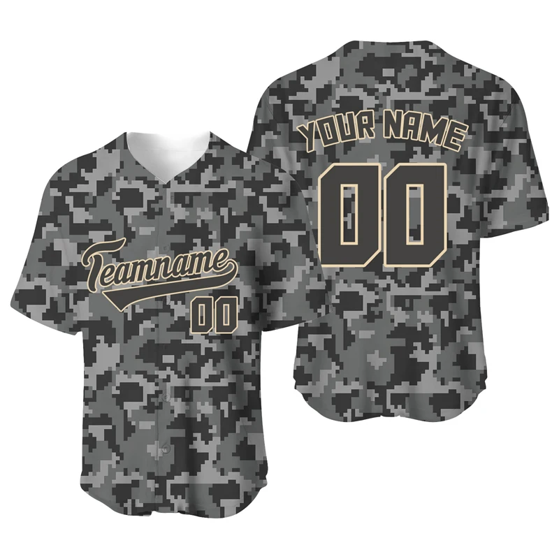 Veterans Day Camo Baseball Jersey Shirts Mens Sublimation Blanks Custom Team/Name T-Shirt Sport Uniform Hombre Sportwear