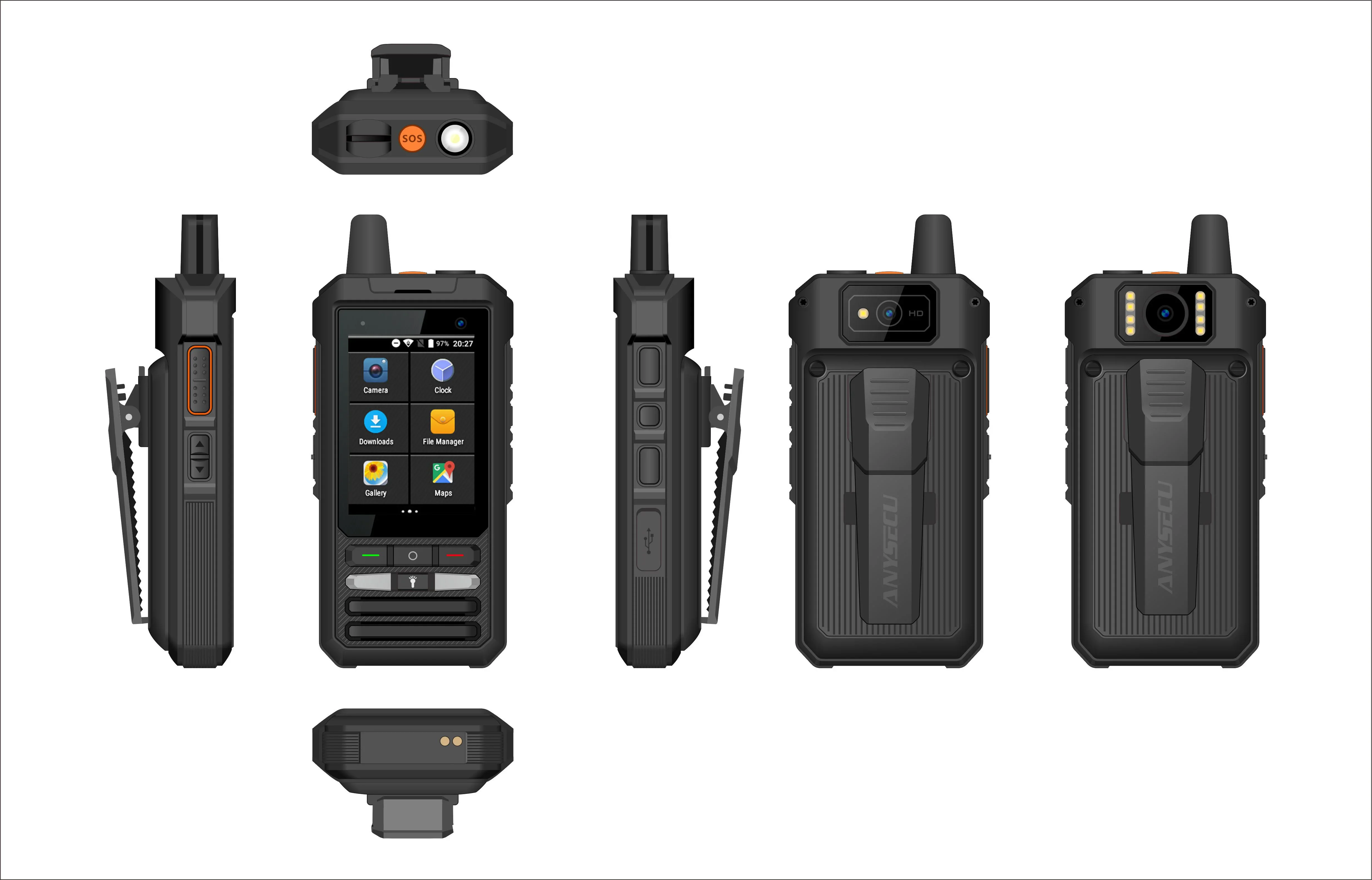 W8 2 + 16 ГБ IP66 Водонепроницаемый Android 8,1 LTE 4G Zello Радио работает с REAL PTT Американская версия на складе